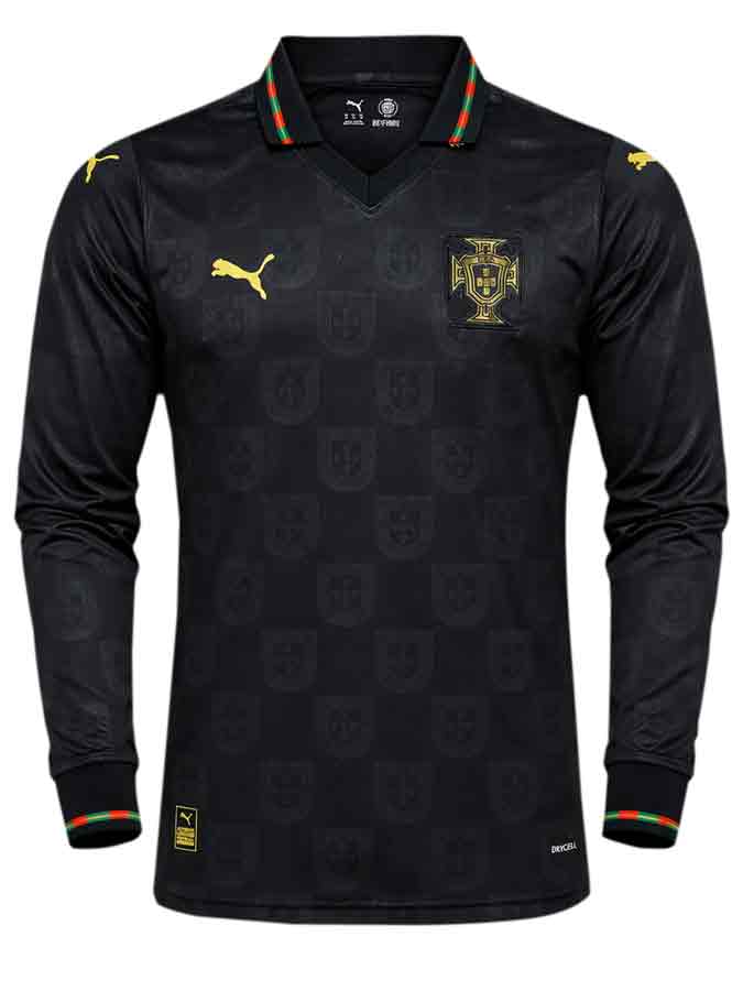 Portugal Eusébio Black Special Edition Jersey 2026 Worldcup Long Sleeves Premium
